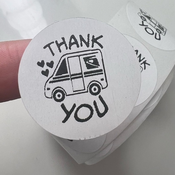 100 Thank You USPS Sticker, Thank You Sticker, Postal Mailbox Sticker - Picture 2 of 2
